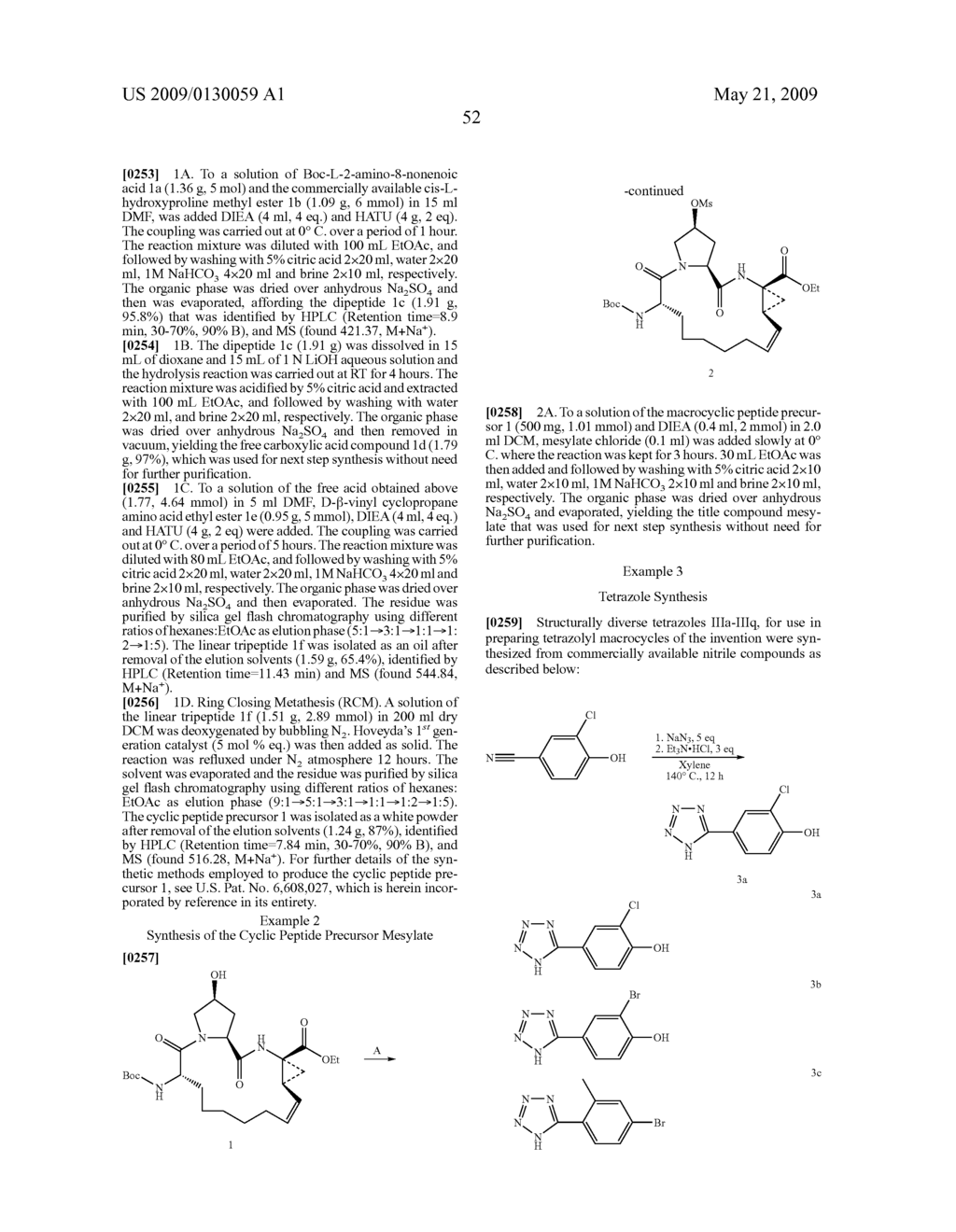 TETRAZOLYL MACROCYCLIC HEPATITIS C SERINE PROTEASE INHIBITORS - diagram, schematic, and image 53