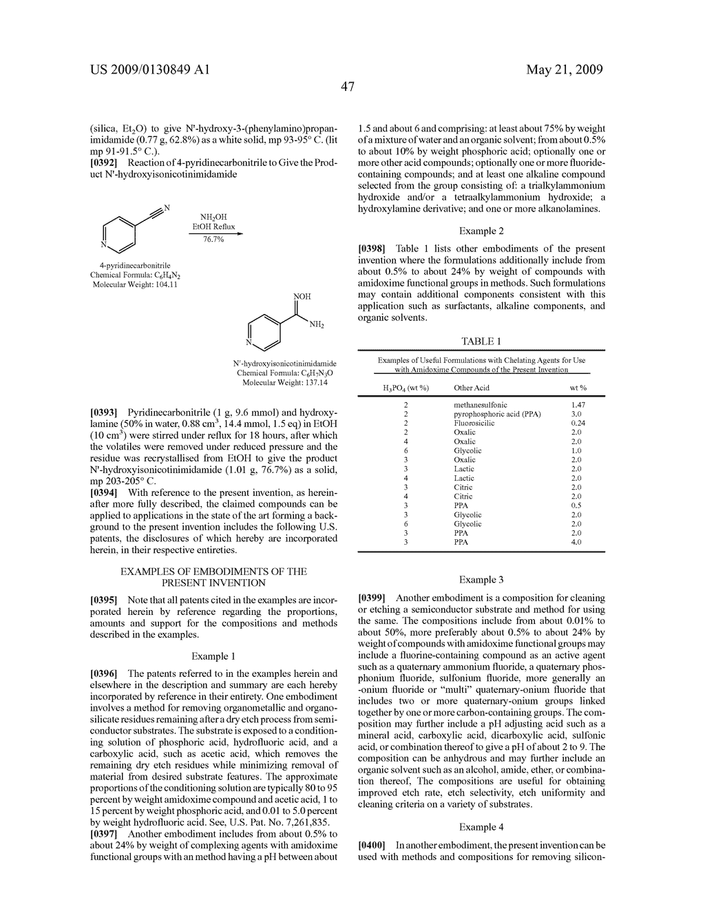 CHEMICAL MECHANICAL POLISHING AND WAFER CLEANING COMPOSITION COMPRISING AMIDOXIME COMPOUNDS AND ASSOCIATED METHOD FOR USE - diagram, schematic, and image 50