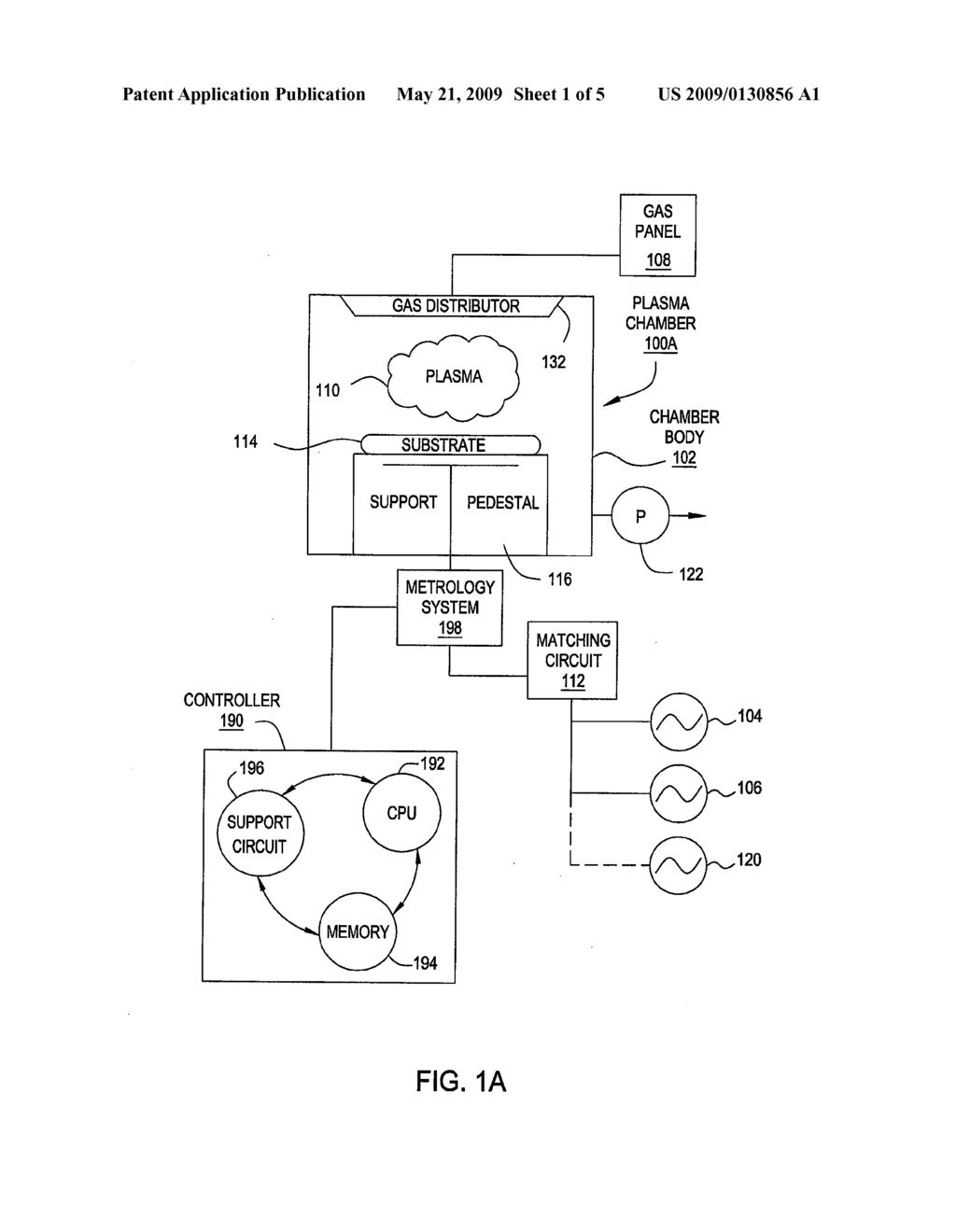 METHOD FOR MONITORING PROCESS DRIFT USING PLASMA CHARACTERISTICS - diagram, schematic, and image 02