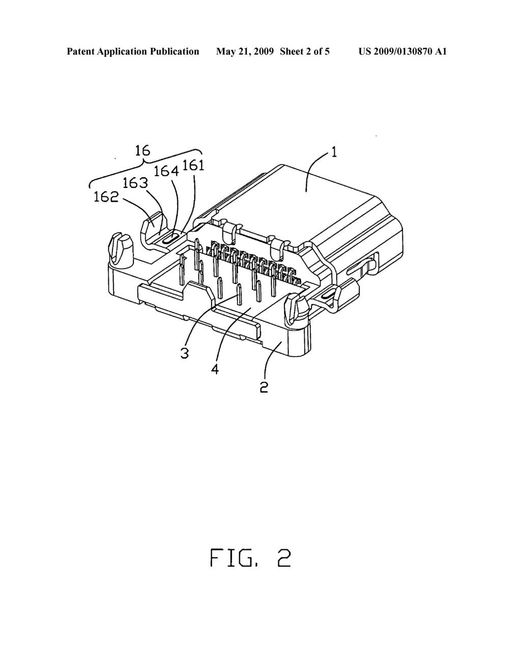 Electrical connector with a shielding shell having slodering tails - diagram, schematic, and image 03