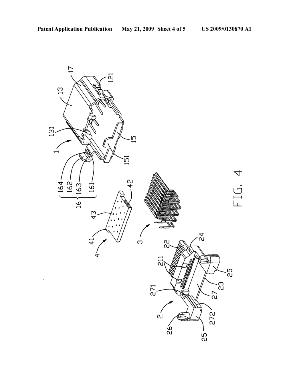 Electrical connector with a shielding shell having slodering tails - diagram, schematic, and image 05