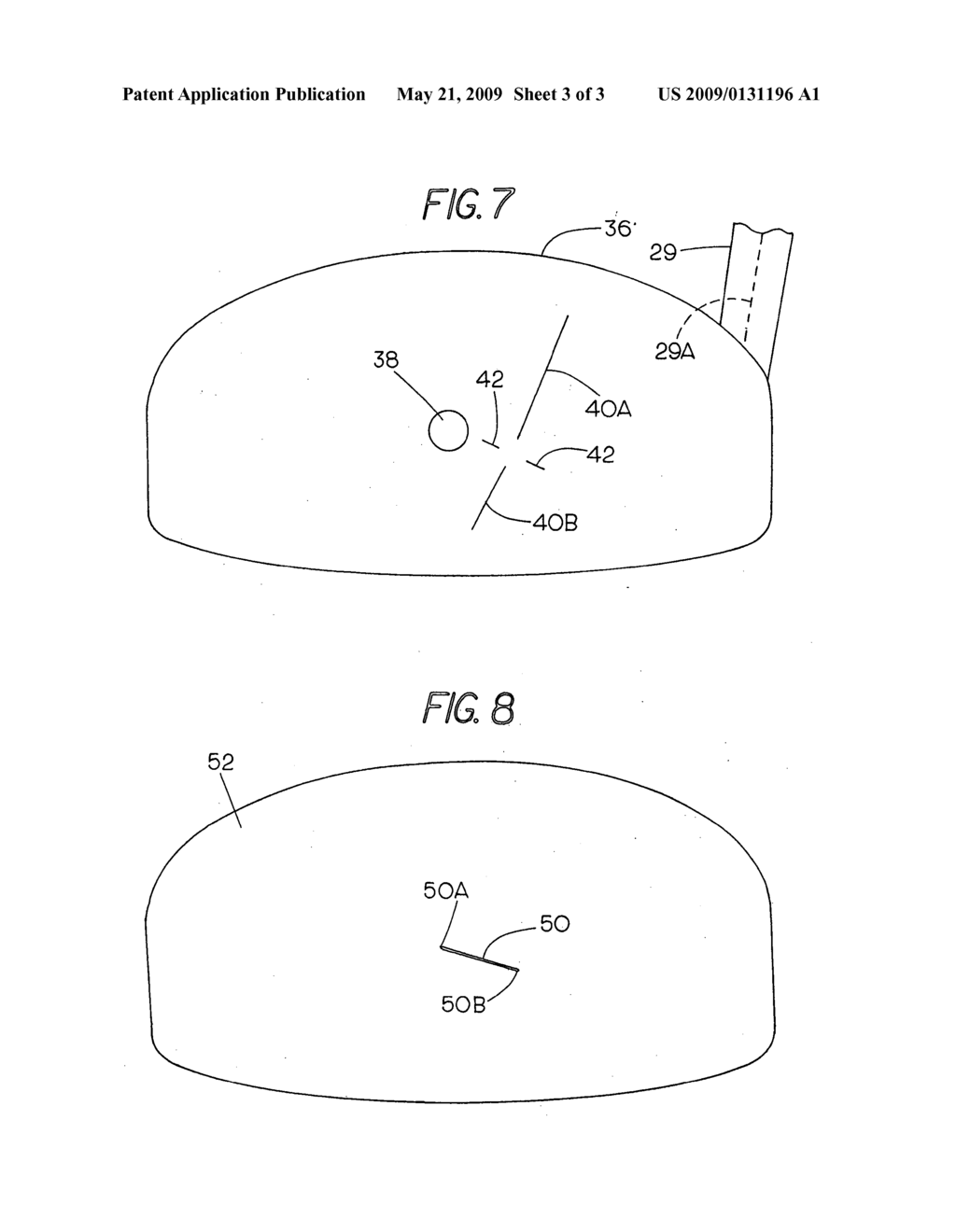 Face markings for golf clubs - diagram, schematic, and image 04