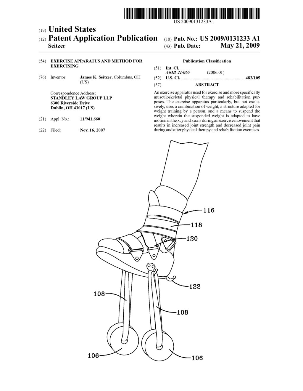 EXERCISE APPARATUS AND METHOD FOR EXERCISING - diagram, schematic, and image 01