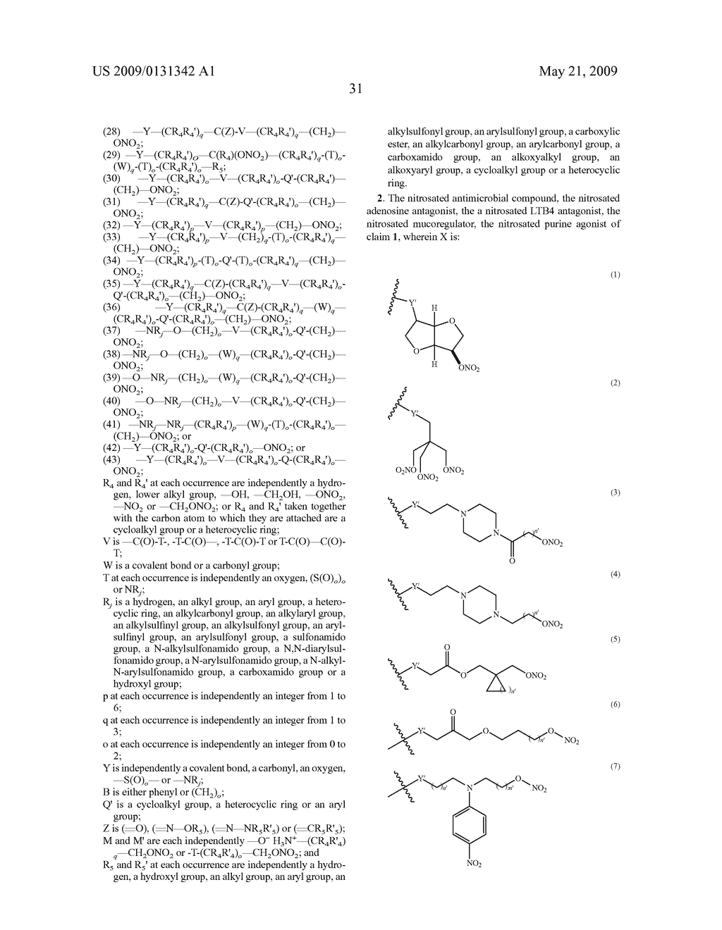 Nitrosated and/or nitrosylated compounds, compositions and methods of use - diagram, schematic, and image 32