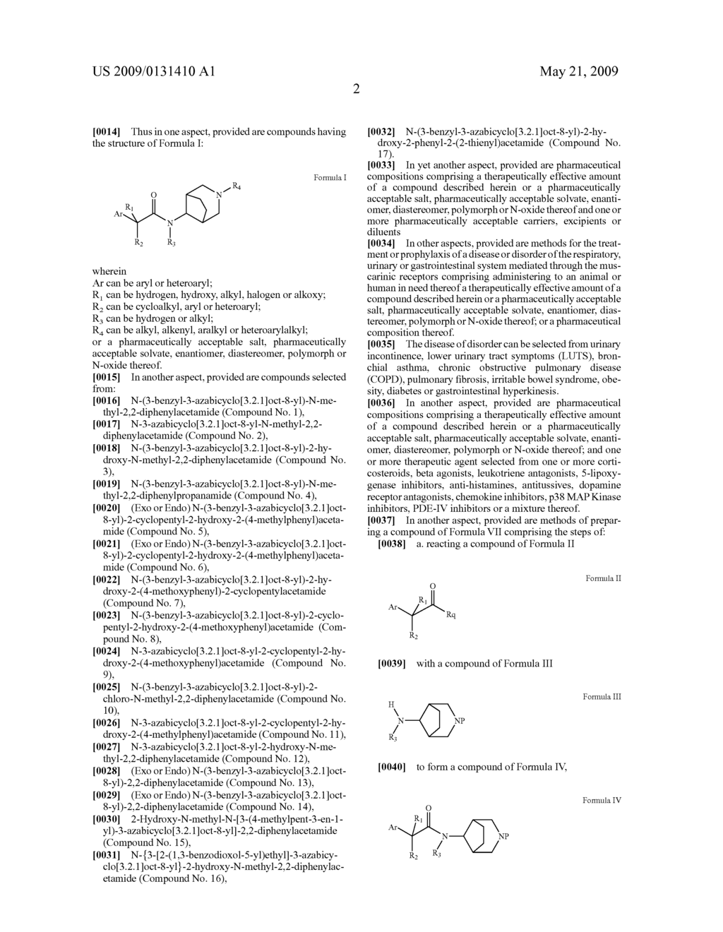 3-AZABICYCLOOCTANE DERIVATIVES AS MUSCARINIC RECEPTOR ANTAGONISTS - diagram, schematic, and image 03