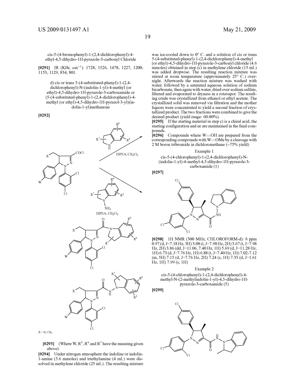 INDOLINE-SUBSTITUTED PYRAZOLINE DERIVATIVES, THEIR PREPARATION AND USE AS MEDICAMENTS - diagram, schematic, and image 20