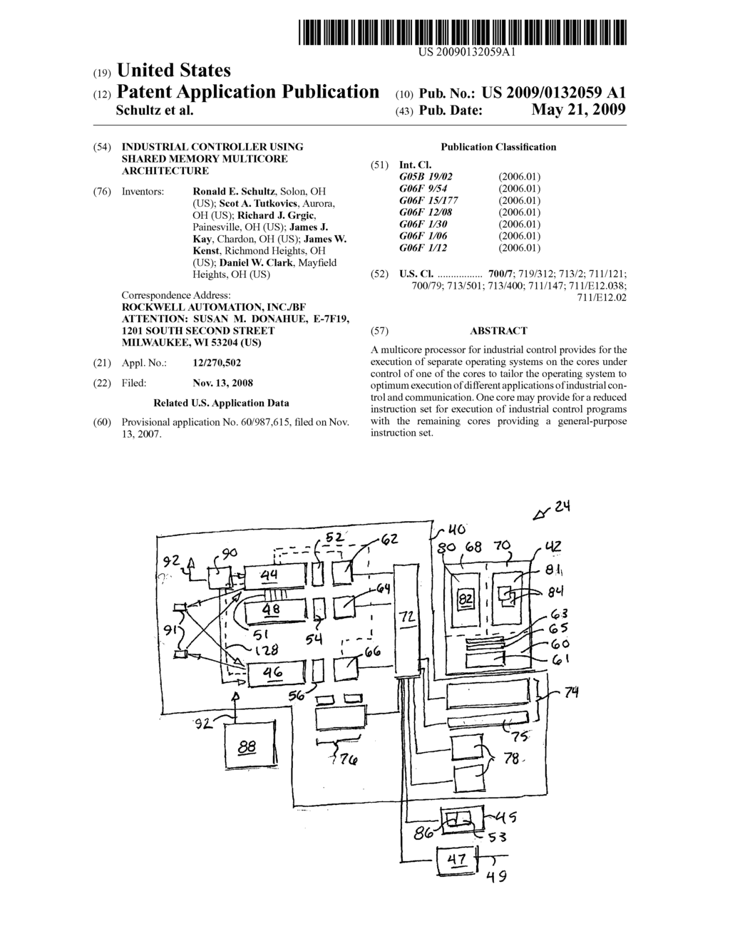 INDUSTRIAL CONTROLLER USING SHARED MEMORY MULTICORE ARCHITECTURE - diagram, schematic, and image 01