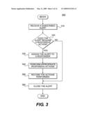 Alert distribution and management system and interface components diagram and image