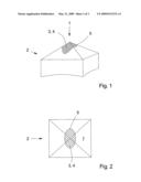 Method for using visible surfaces as advertising surfaces for aerial image and satellite recordings diagram and image