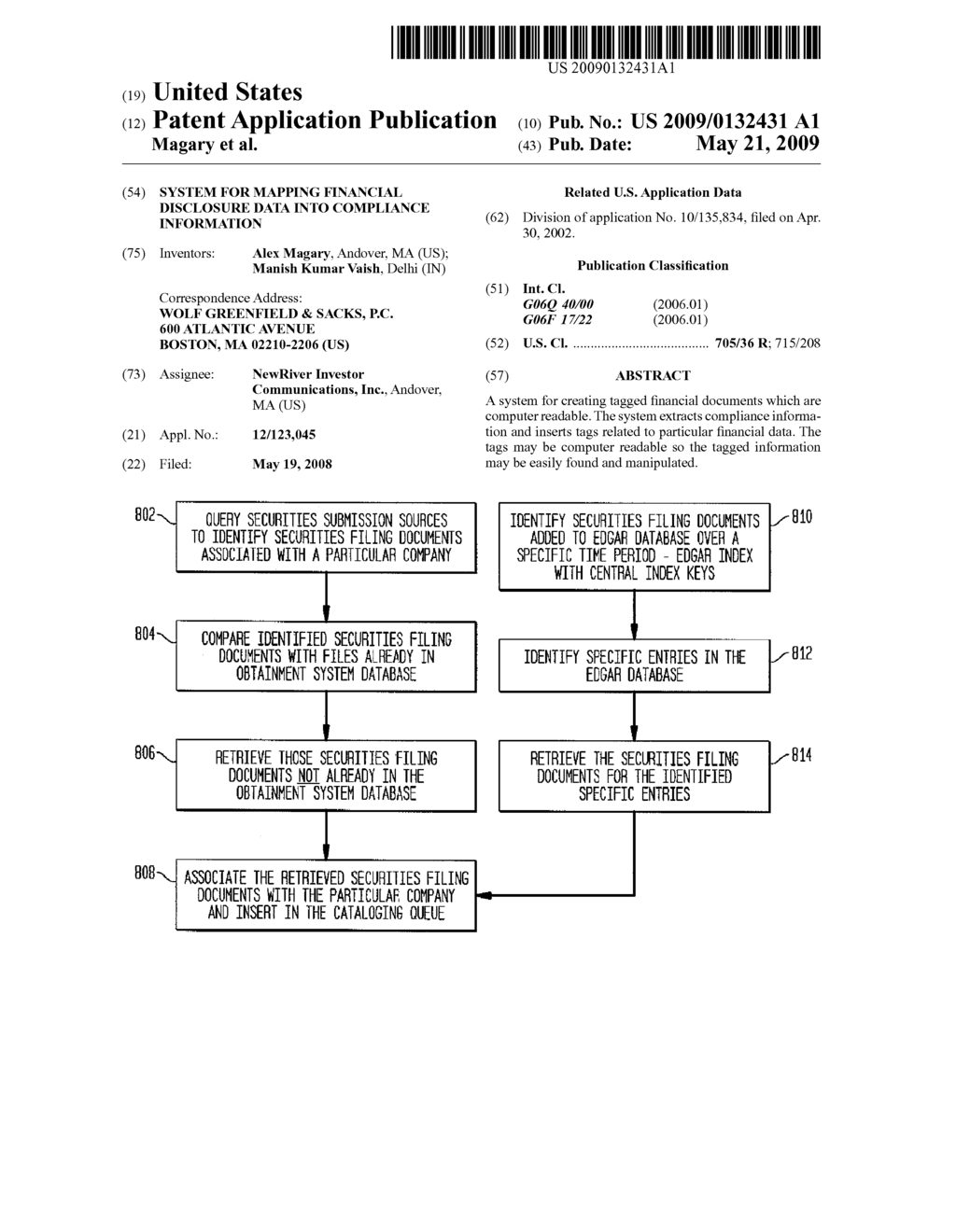 SYSTEM FOR MAPPING FINANCIAL DISCLOSURE DATA INTO COMPLIANCE INFORMATION - diagram, schematic, and image 01