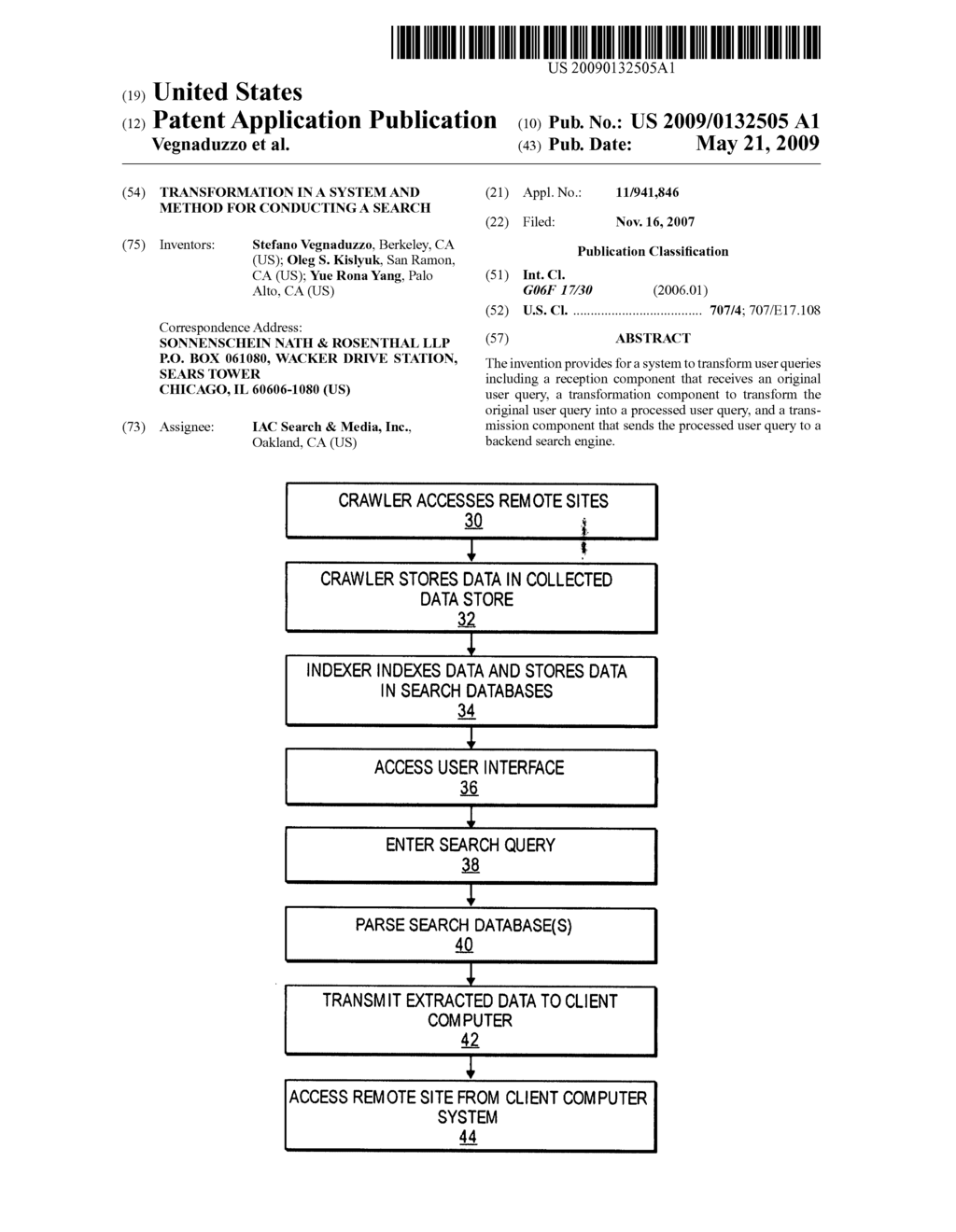 TRANSFORMATION IN A SYSTEM AND METHOD FOR CONDUCTING A SEARCH - diagram, schematic, and image 01