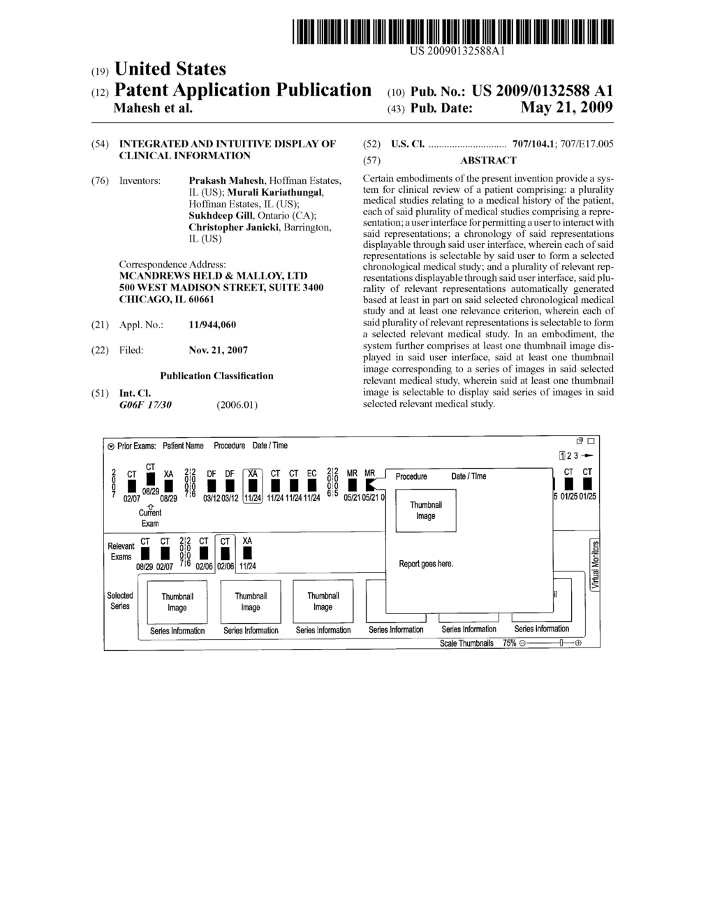 INTEGRATED AND INTUITIVE DISPLAY OF CLINICAL INFORMATION - diagram, schematic, and image 01