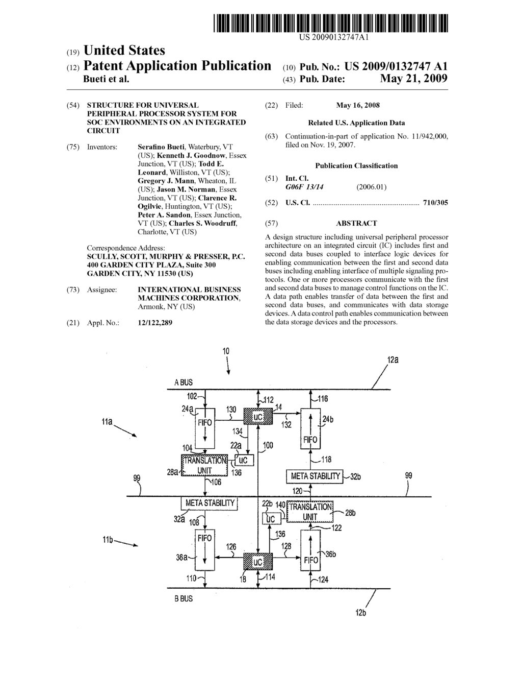 STRUCTURE FOR UNIVERSAL PERIPHERAL PROCESSOR SYSTEM FOR SOC ENVIRONMENTS ON AN INTEGRATED CIRCUIT - diagram, schematic, and image 01