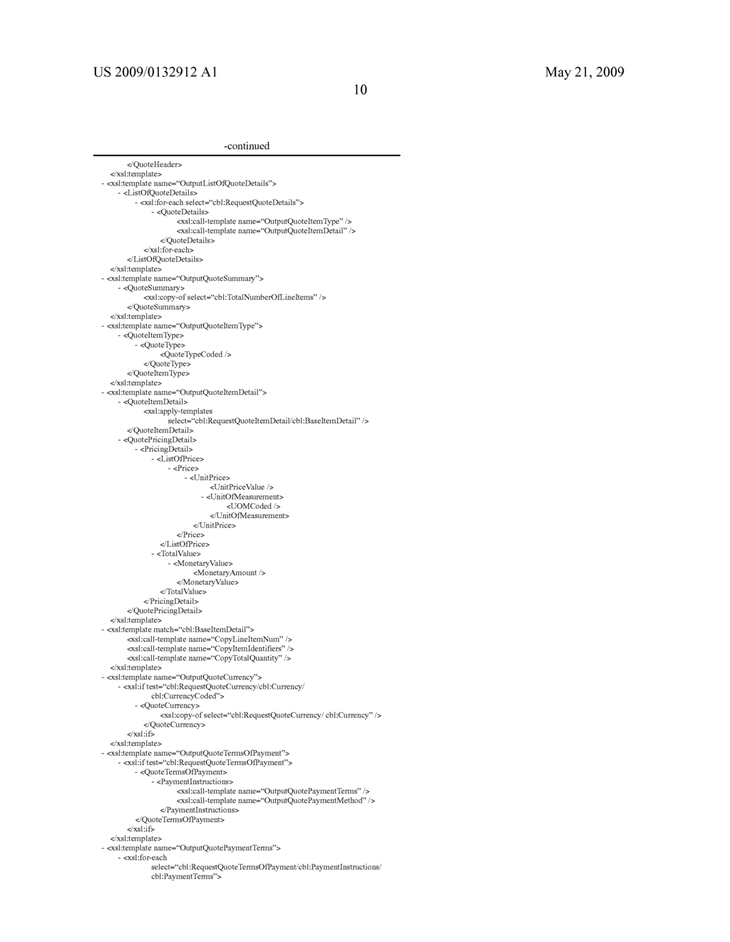 Method and Apparatus for Declarative Updating of Self-Describing, Structured Documents - diagram, schematic, and image 36