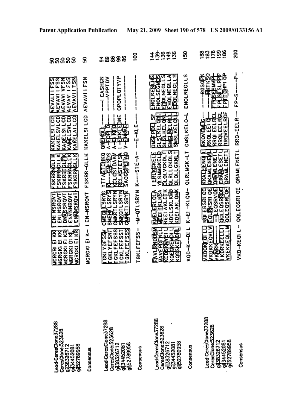 NUCLEOTIDE SEQUENCES AND POLYPEPTIDES ENCODED THEREBY USEFUL FOR MODIFYING PLANT CHARACTERISTICS AND PHENOTYPES - diagram, schematic, and image 191