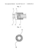 Error-compensating bearing screw conveying device diagram and image