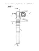 Hand-held power tool with auxiliary handle with depth stop diagram and image