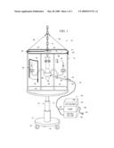 METHOD AND APPARATUS FOR TOUCHLESS CLEANING OF A CHANDELIER diagram and image