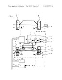 Rear axle steering system for a mobile crane diagram and image