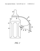 BABY BOTTLE WITH CAP ATTACHMENT MEANS diagram and image