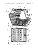 FOLDING CONTAINER WITH ELASTICALLY SUSPENDED FLOOR diagram and image