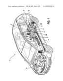 MOUNTING ARRANGEMENT FOR A RETAINING STRAP OF A GAS TANK HOLDING DEVICE diagram and image