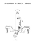 ONE KIND OF FOOT PEDAL HYDRAULIC JACK WITH TWO SPEED PUMP, AND THERE IS A PNEUMATIC SET TO LIFT PISTON QUICKLY ON THE JACK diagram and image