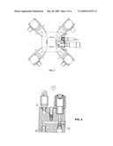 ONE KIND OF FOOT PEDAL HYDRAULIC JACK WITH TWO SPEED PUMP, AND THERE IS A PNEUMATIC SET TO LIFT PISTON QUICKLY ON THE JACK diagram and image