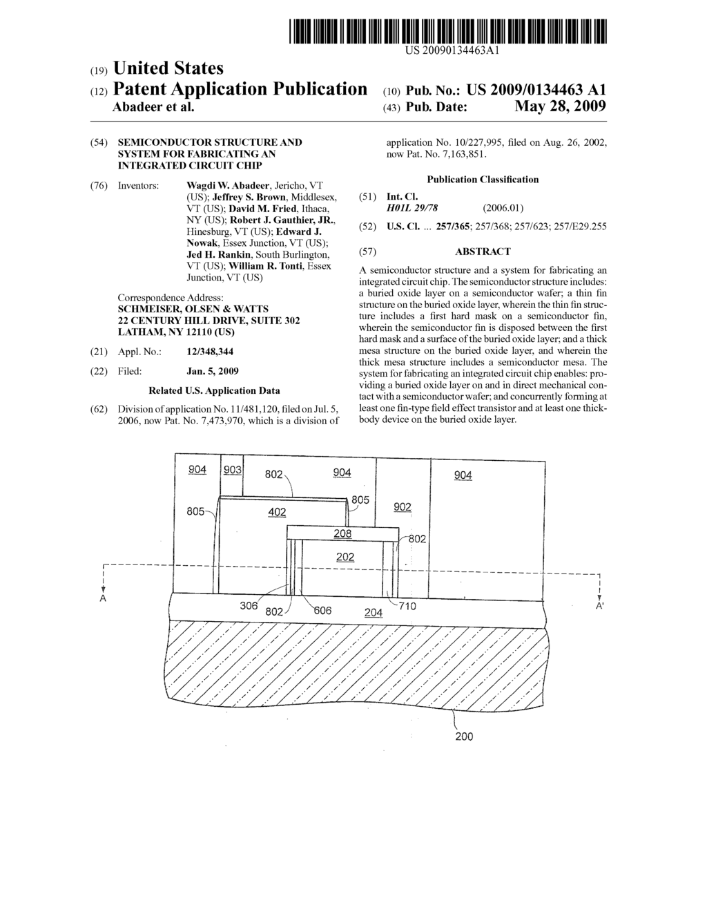 SEMICONDUCTOR STRUCTURE AND SYSTEM FOR FABRICATING AN INTEGRATED CIRCUIT CHIP - diagram, schematic, and image 01