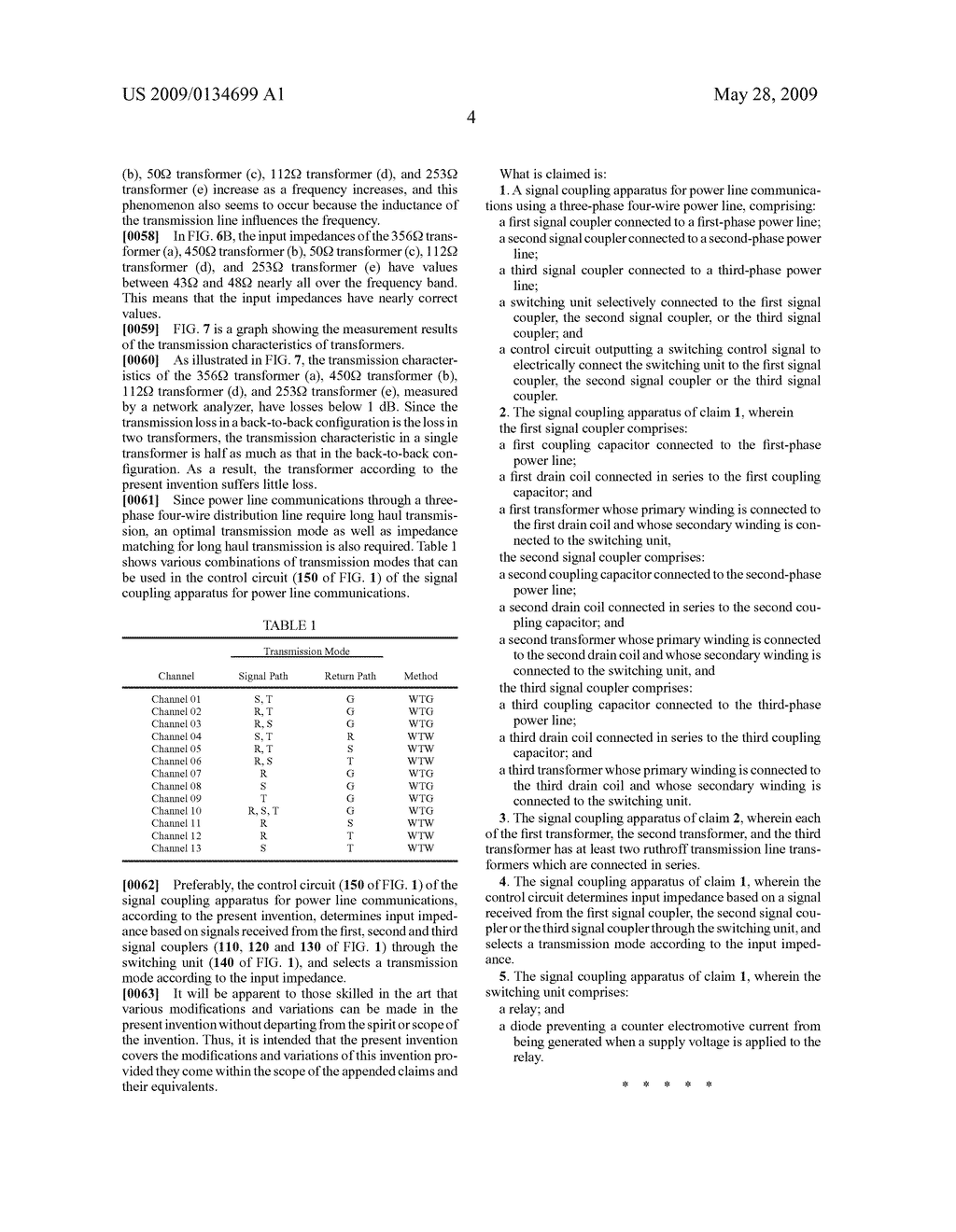 Signal Coupling Apparatus For Power Line Communications Using A Three-Phase Four-Wire Power Line - diagram, schematic, and image 12