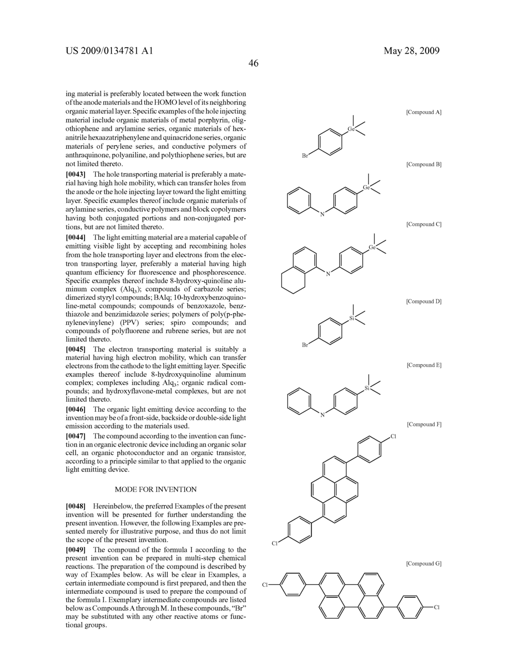 Diamine Derivatives, Preparation Method Thereof and Organic Electronic Device Using the Same - diagram, schematic, and image 48