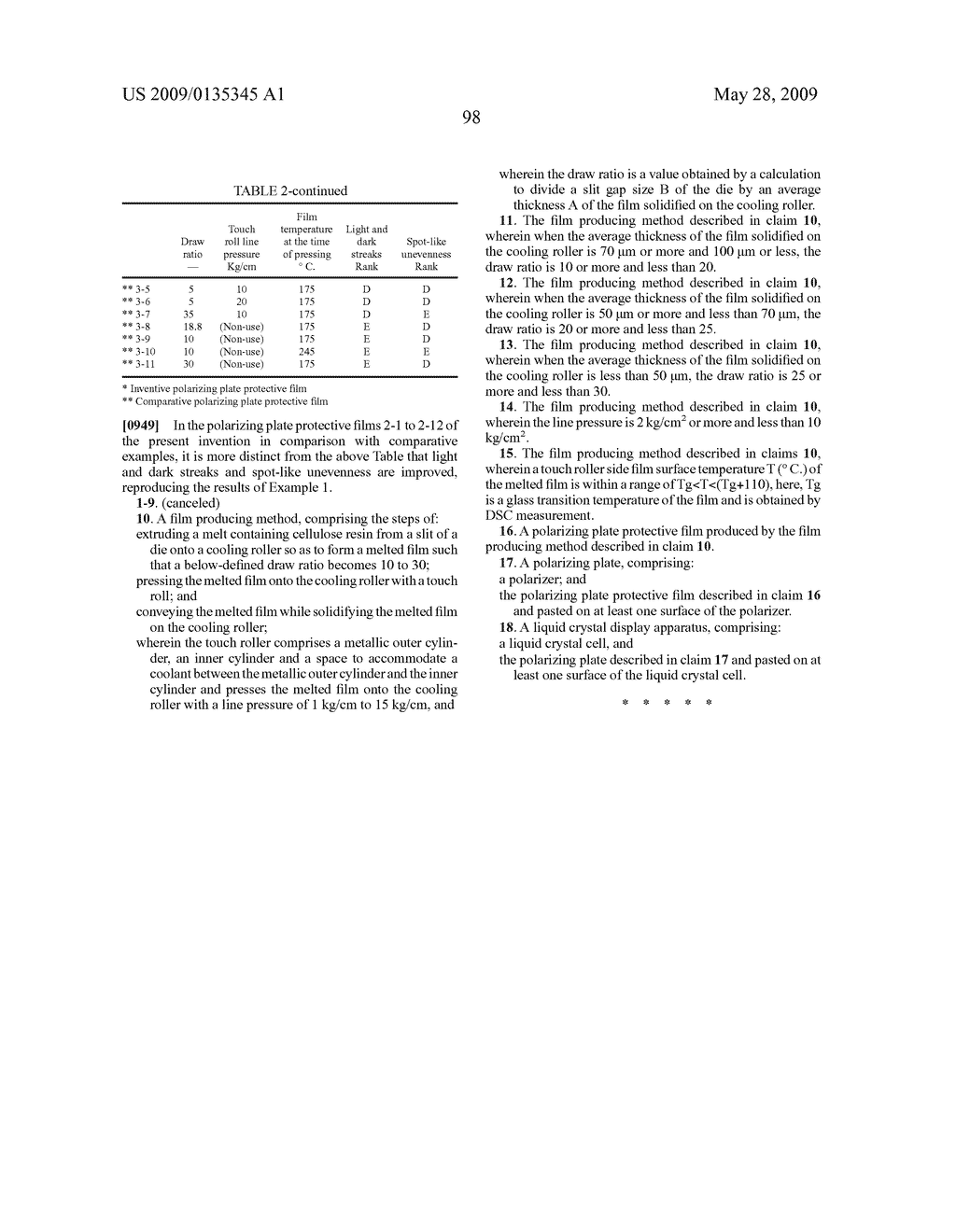 Polarizing Plate Protective Film, Film Producing Method, Polarizing Plate, and Liquid Crystal Display - diagram, schematic, and image 101