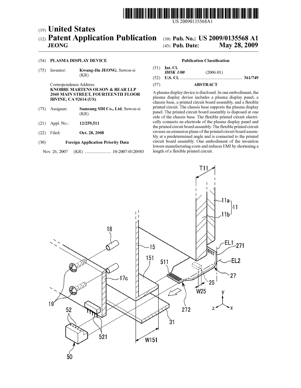 PLASMA DISPLAY DEVICE - diagram, schematic, and image 01