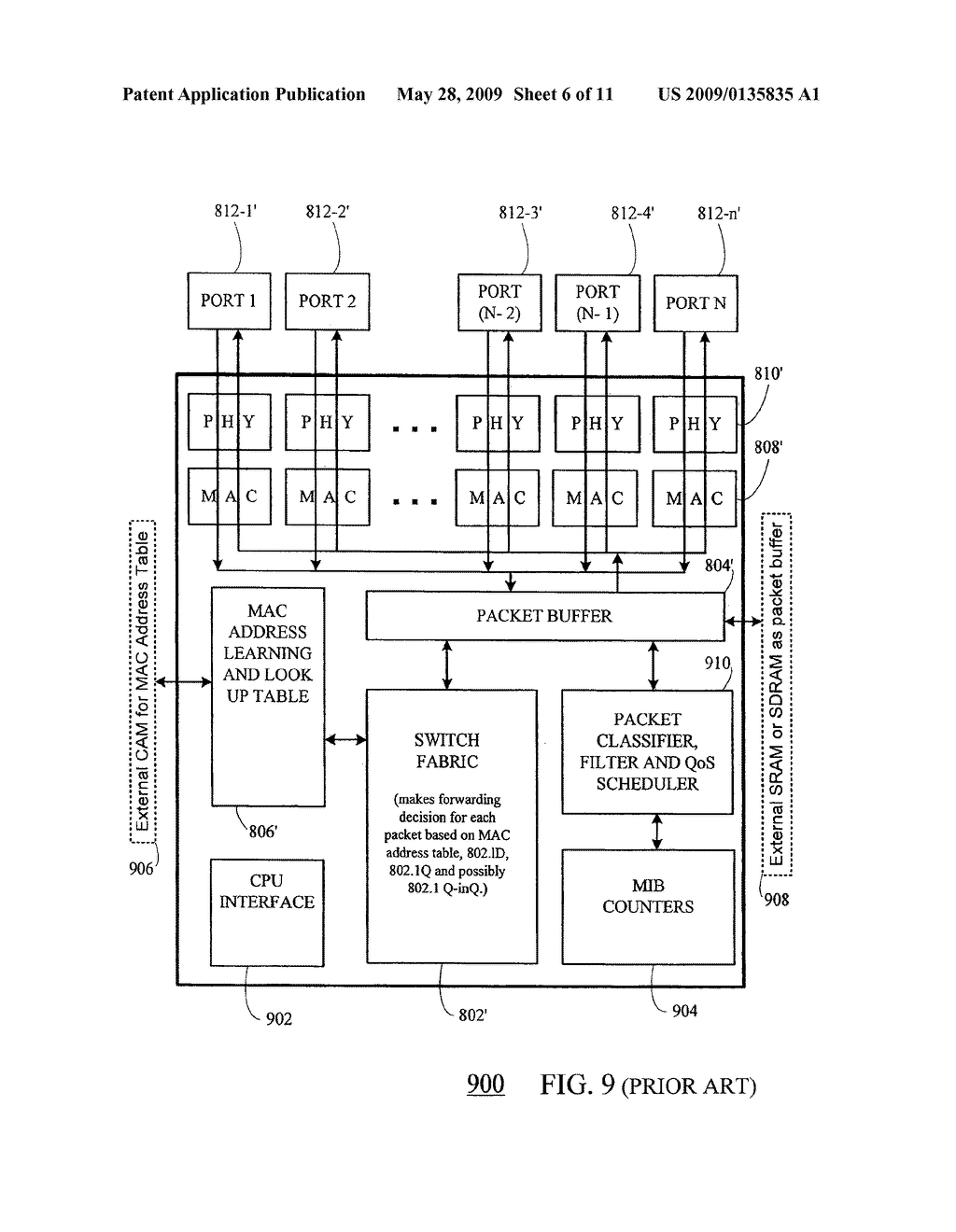 ASYMMETRIC PACKET SWITCH AND A METHOD OF USE - diagram, schematic, and image 07