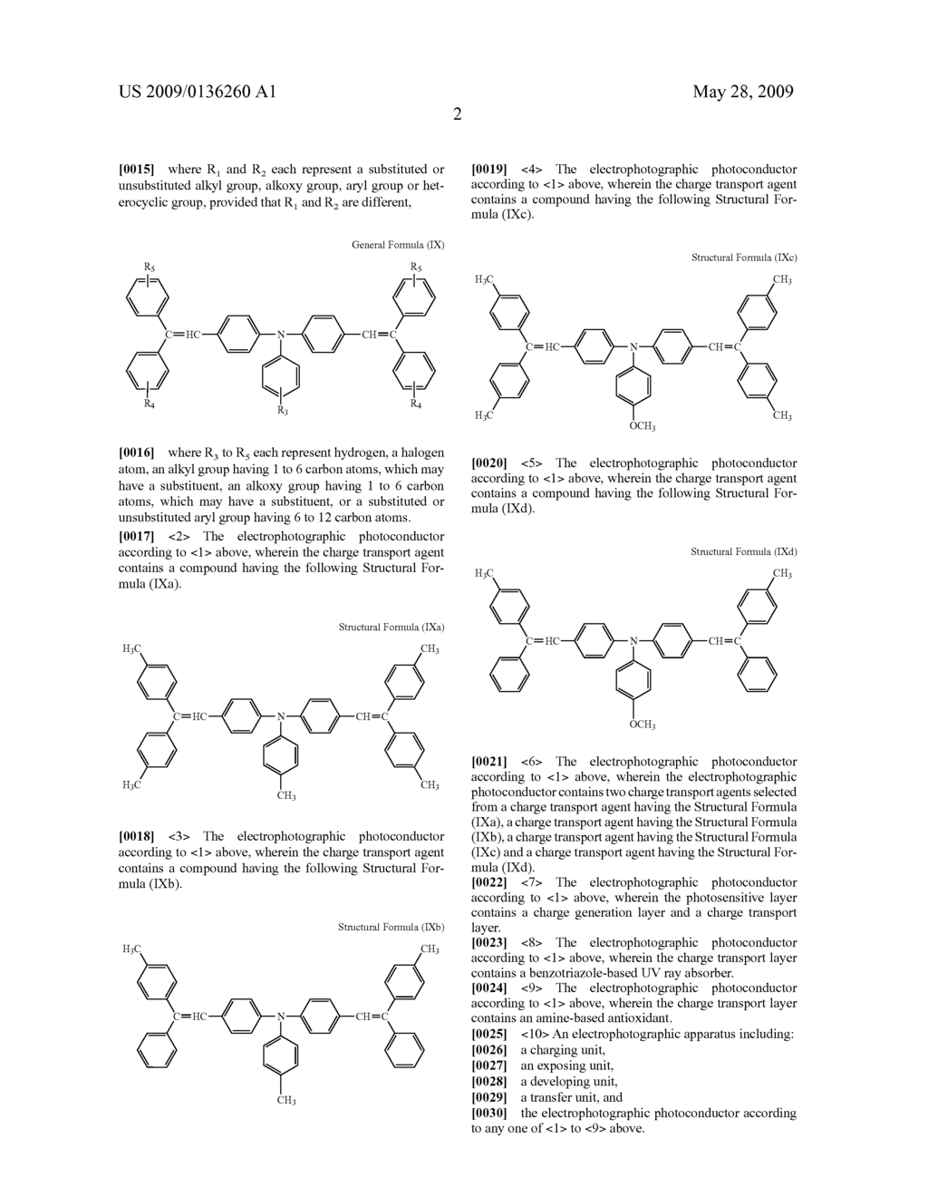 ELECTROPHOTOGRAPHIC PHOTOCONDUCTOR AND ELECTROPHOTOGRAPHIC APPARATUS - diagram, schematic, and image 05