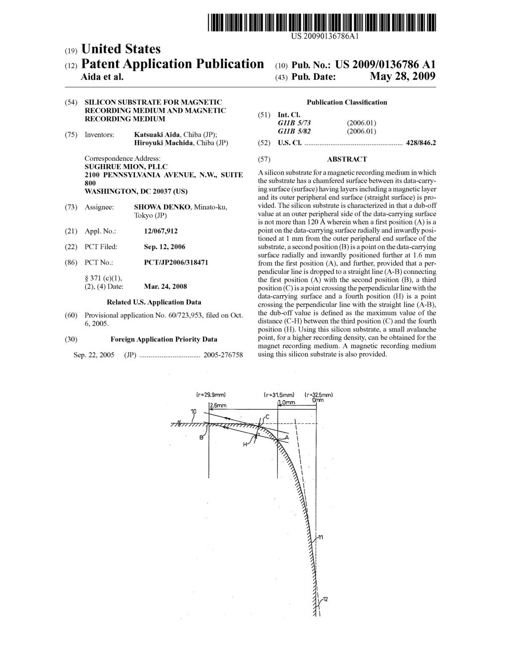 SILICON SUBSTRATE FOR MAGNETIC RECORDING MEDIUM AND MAGNETIC RECORDING MEDIUM - diagram, schematic, and image 01