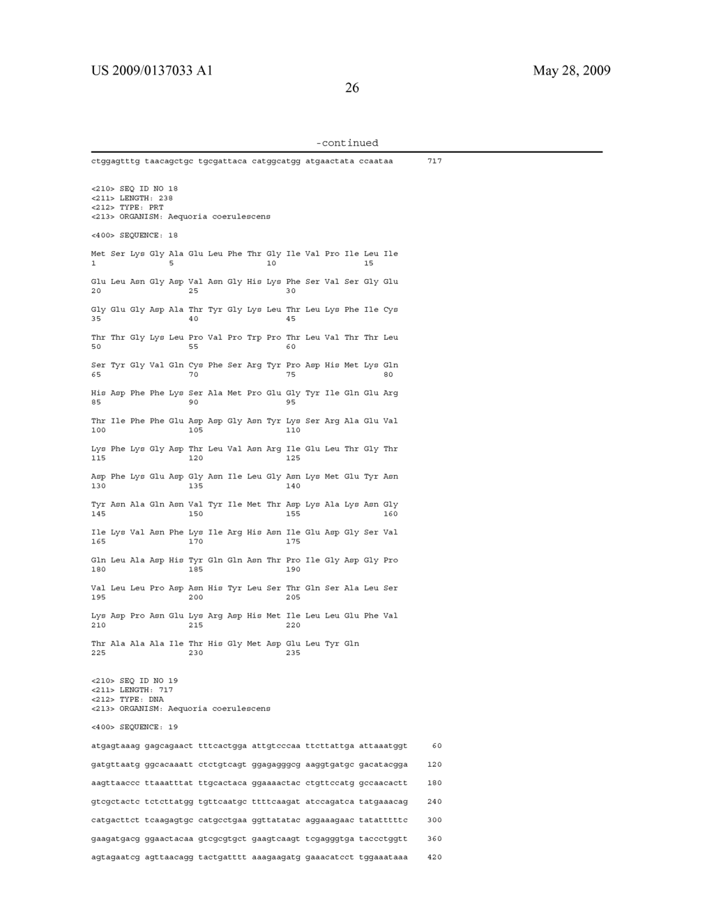 NOVEL FLUORESCENT PROTEINS FROM AEQUOREA COERULSCENS AND METHODS FOR USING SAME - diagram, schematic, and image 50