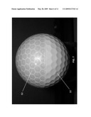 GOLF BALL WITH TRANSLUCENT COVER diagram and image