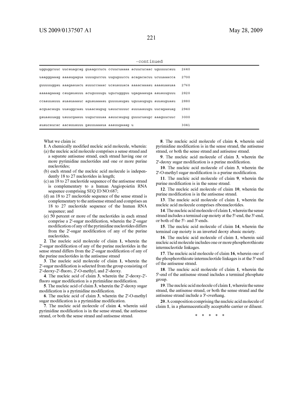 RNA INTERFERENCE MEDIATED INHIBITION OF ANGIOPOIETIN GENE EXPRESSION USING SHORT INTERFERING NUCLEIC ACID (siNA) - diagram, schematic, and image 246