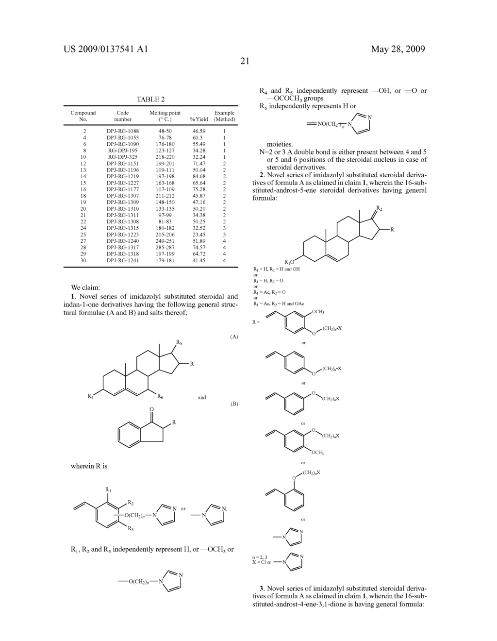 Novel Series of Imidazolyl Substituted Steroidal and Indan-1-One Derivatives - diagram, schematic, and image 22