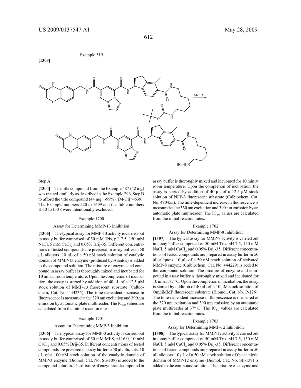 Heterobicyclic metalloprotease inhibitors - diagram, schematic, and image 613