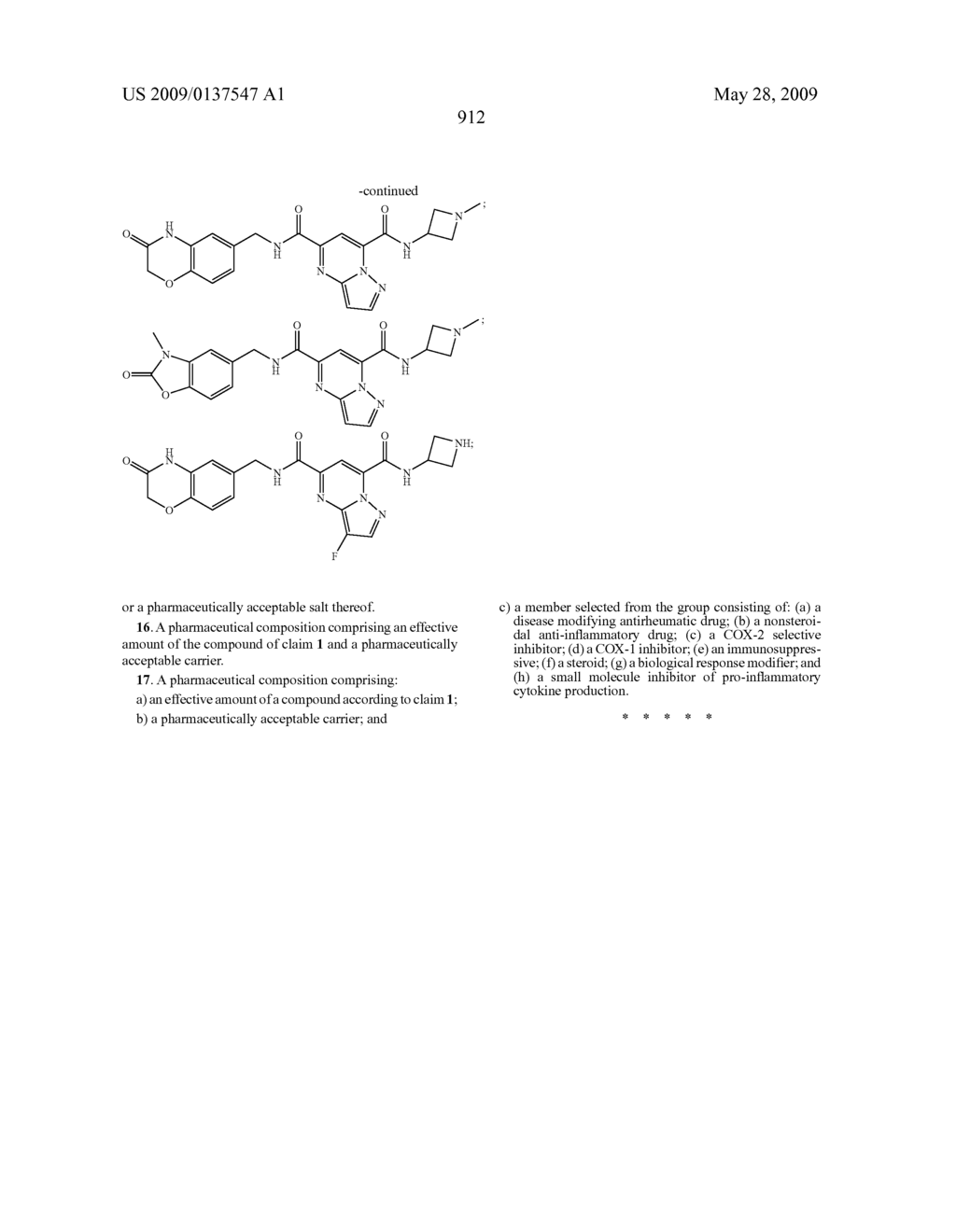 Heterobicyclic metalloprotease inhibitors - diagram, schematic, and image 913