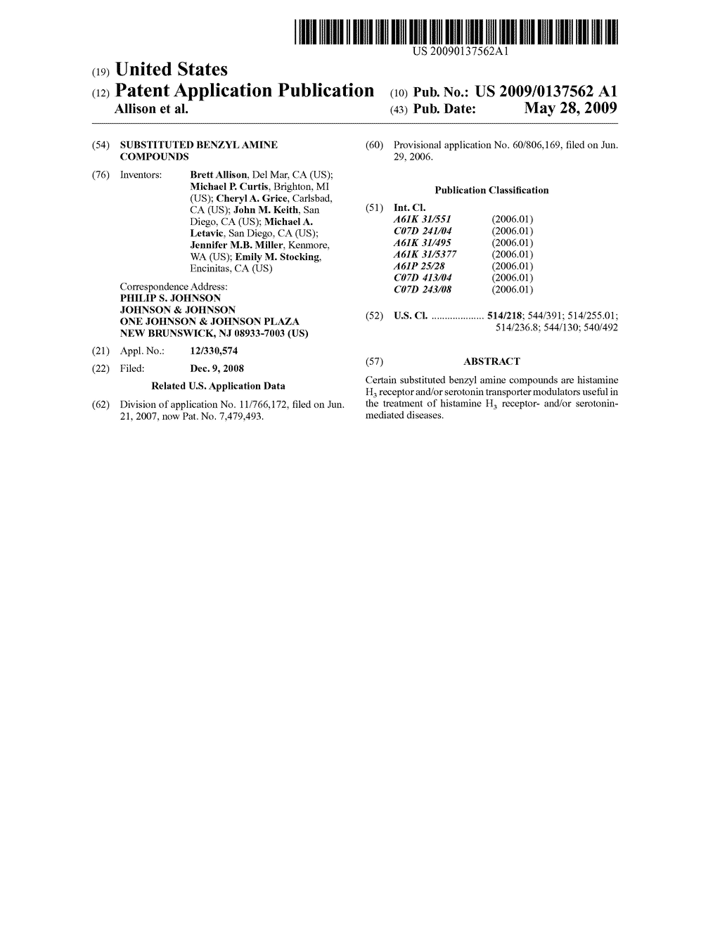 SUBSTITUTED BENZYL AMINE COMPOUNDS - diagram, schematic, and image 01