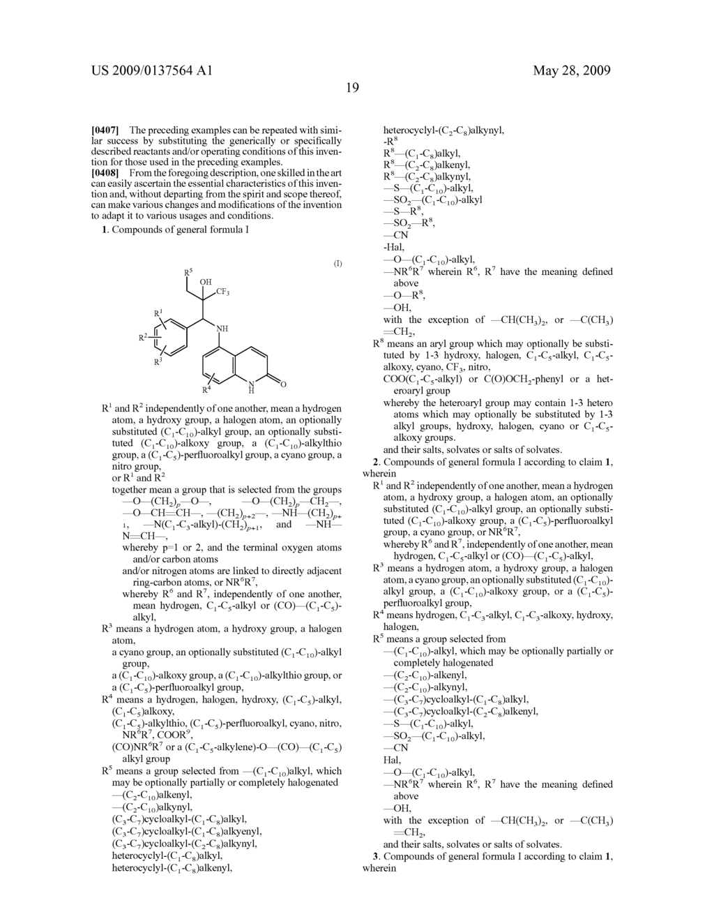 5-[(3,3,3-Trifluoro-2-hydroxy-1-arylpropyl)amino]-1H-quinolin-2-ones, A Process for Their Production and Their Use as Anti-inflammatory Agents - diagram, schematic, and image 20