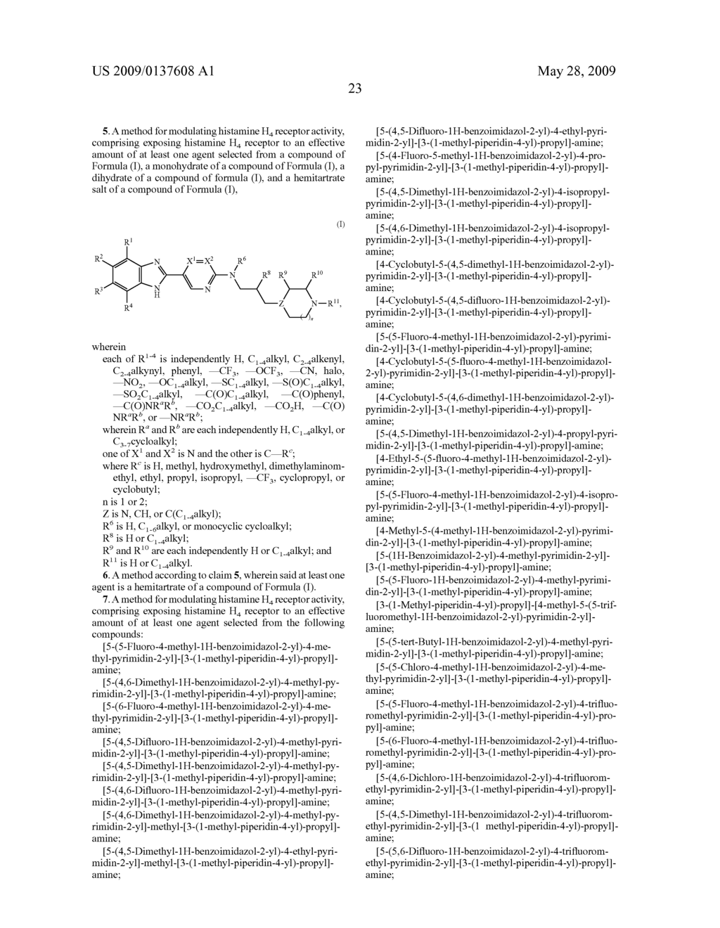 Benzoimidazol-2-yl pyrimidines and pyrazines as modulators of the histamine H4 receptor - diagram, schematic, and image 24
