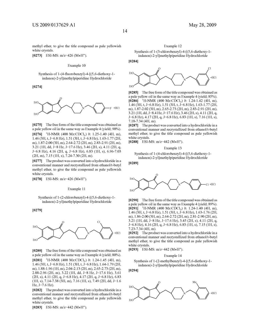 Sigma receptor binding agent containing indanone derivative - diagram, schematic, and image 15