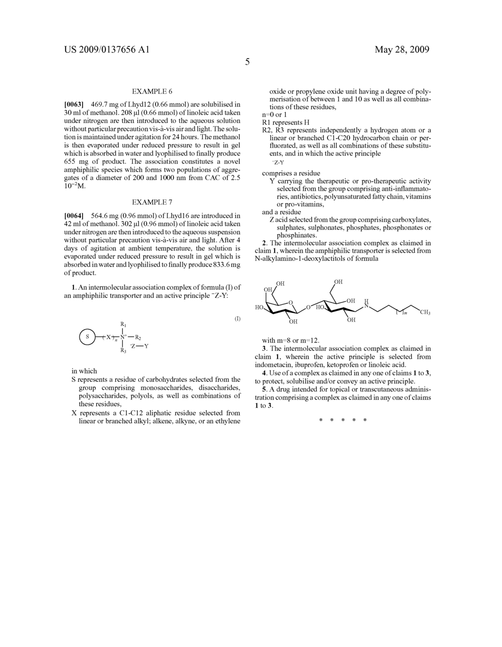 Intermolecular Association Complex of a Carrier and of an Active Principle - diagram, schematic, and image 06