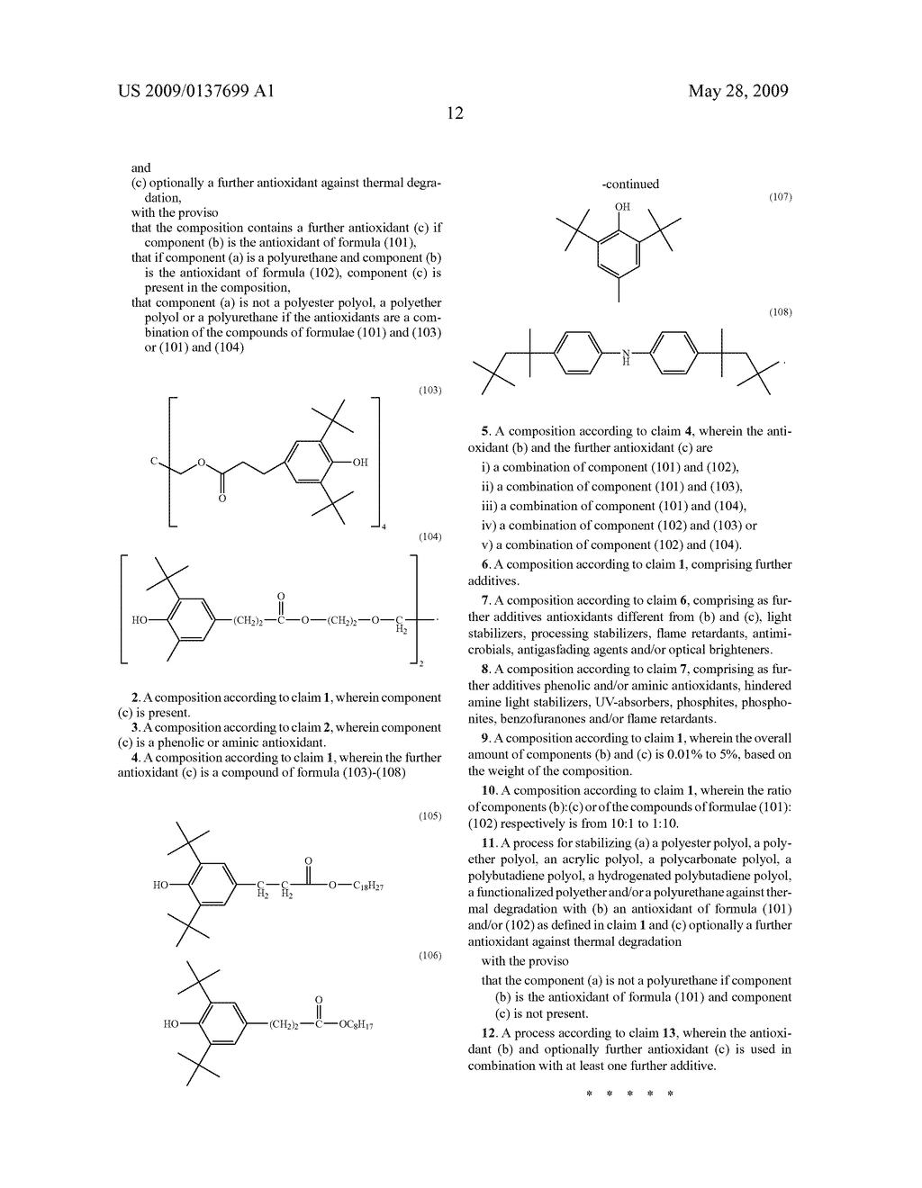 Stabilization of polyol or polyurethane compostions against thermal oxidation - diagram, schematic, and image 13