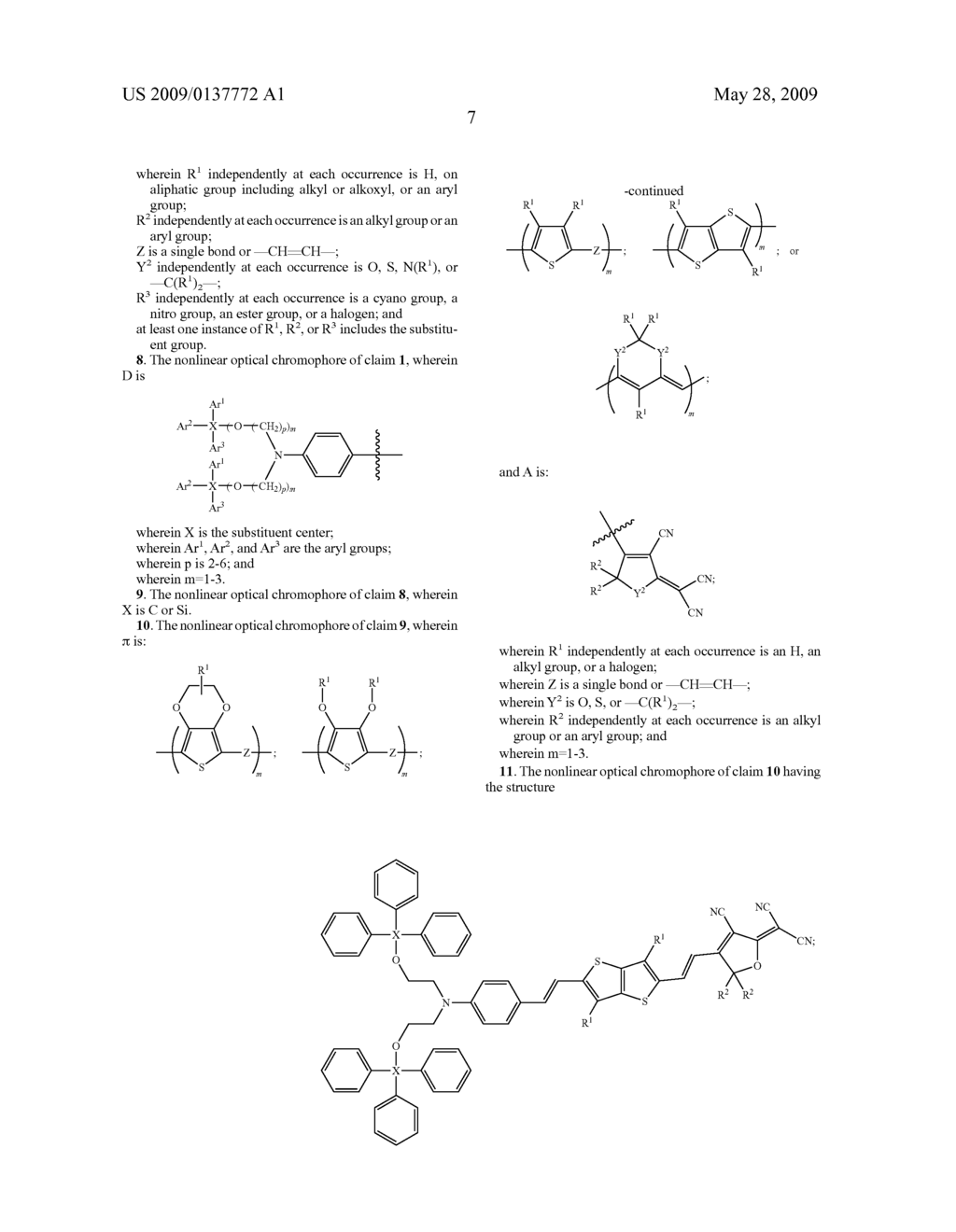 NONLINEAR OPTICAL CHROMOPHORES WITH STABILIZING SUBSTITUENT AND ELECTRO-OPTIC DEVICES - diagram, schematic, and image 11