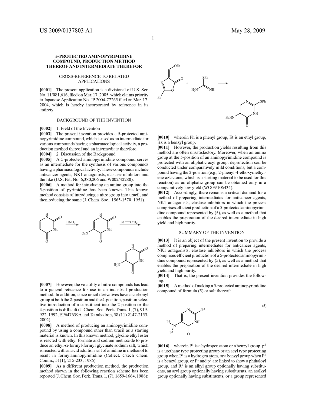 5-PROTECTED AMINOPYRIMIDINE COMPOUND, PRODUCTION METHOD THEREOF AND INTERMEDIATE THEREFOR - diagram, schematic, and image 02